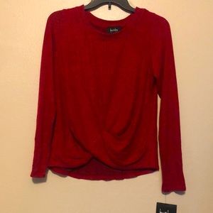 Women’s By&By Red Solid Fuzz Sweater Size M